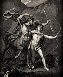 A educação de Aquiles por Quíron, c. 1798