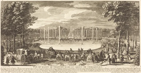 Vue du Bassin de Neptune no Jardim de Versalhes