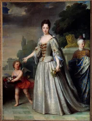 Retrato de Marie Adelaide de Savoie, Duquesa de Burgundy golfinhos de França (1685-1712). Pintura de Jean Baptiste Santerre (1651-1717)