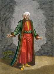 Um bei, prato 37 de "Coleção de cem impressões representando as diferentes nações do Levante", de Charles de Ferriol, gravado por Gerard Scotin (1671-1716), 1707-08