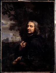 Philippe de Champaigne, tio do artista (1602-1674) Cópia de um auto-retrato desaparecido. Pintura de Jean Baptiste de Champaigne (1631-1681) 1668 Sol. 1,2x0,9 m
