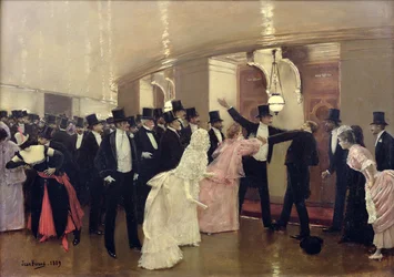 Um argumento nos corredores da ópera, 1889