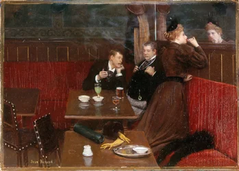 Três figuras num café, ca. 1890 (óleo sobre tela)