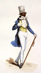 Um mulato nas Antilhas francesas, c.1850 (gravura)