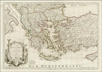 Mapa de 1780 - Carte de la Grece Dressee sur un grand nombre de memoires anciens et nouveaux, Sur ceux de Mrs. Whele et Tournefort