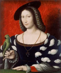Retrato de Margarida de Navarra Título(s) alternativo(s):  Retrato de uma senhora com um papagaio Retrato de Margarida d