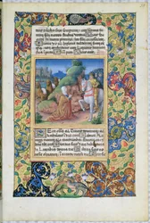 Senhora Lat. QvI126 f.35 O encontro de Abigail e David, do Livro de Horas de Louis d&39;Orleans, 1490
