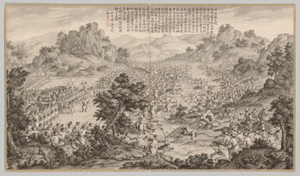 Grande vitória em Huerman: das cenas de batalha do combate às rebeliões ..., c. 1765-1774.