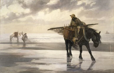 Camaroeiros em Nieuwpoort, c.1883 (óleo sobre tela)