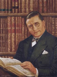 Armand Albert Rateau na sua biblioteca, por Jean Dunand (1877-1942)