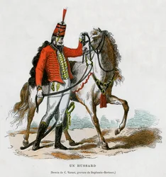 Um hussardo, início do século XIX, 1882-1884