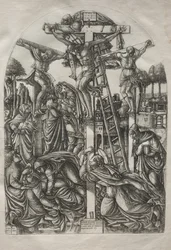 Cristo na cruz entre os dois ladrões, antes de 1561.