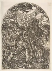 São João vê os Quatro Cavaleiros, do Apocalipse.
