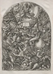 O Apocalipse: O anjo ao sol chamando as aves de rapina, 1546-1556.