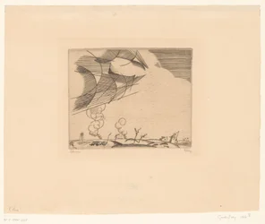 Paisagem com plumas de fumo
L