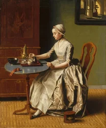 A vendedora de chocolate. Cerca de 1745