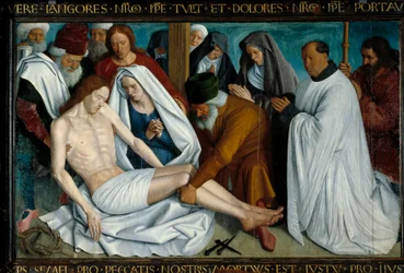 A Pietà de Nouans-les-Fontaines, pintura de Jean Fouquet (1421-1481)