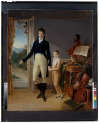 Retrato de Frédéric Donnadieu e do seu filho Frédéric