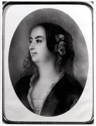 Madame Hanska (1801-82) gravada por Emile Lassalle (1813-71) (litografia)