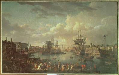 Vista, de, a, porto, em, brest