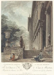 Colunata e Jardins do Palácio Medici Colunata e Jardins do Palácio Medici, c. 1776.