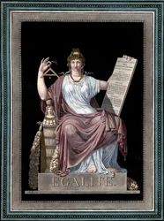 Igualdade - gravura de Jean Francois (Jean-Francois) Janinet (1752-1814) - Allegorie de l