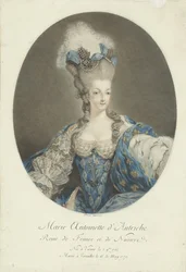 Retrato de Maria Antonieta Maria Antonieta da Áustria, Rainha da França e Navarra (título no objeto)