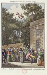 As mulheres de Les Halles marchando para Versalhes, 5 de outubro de 1789