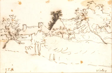 Uma fazenda entre árvores, Vichy (Allier)