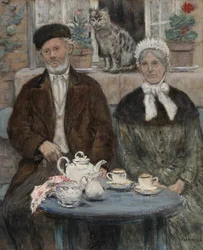 Chá da tarde, c. 1880.