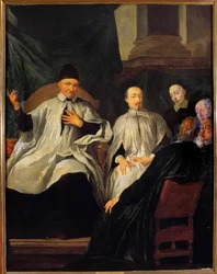 São Vicente de Paulo (1581-1660) Presidente de uma assembléia de eclesiásticos Pintura de Jean François de Troy (1679-1752) Paris do século XVII, igreja de Saint Sulpice