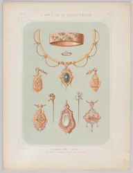 Desenhos de Jóias em Ouro e Ouro Rosa, 1879.
