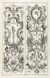 Dois painéis com designs grotescos