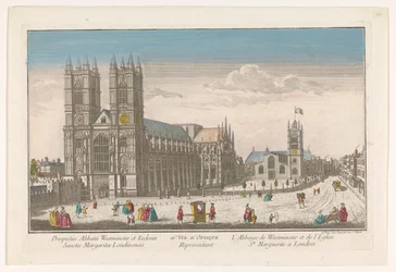 Vista da Abadia de Westminster e da Igreja de Santa Margarida em Londres 26º. Representante da Vüe d