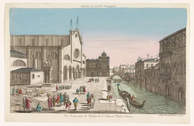 Vista da igreja de Santi Giovanni e Paolo em Veneza
St. Jean et St. Paul a Venise (título sobre o objecto)
