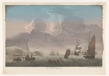 Vista da costa de Inglaterra com navios e barcos na água
Les cotes d