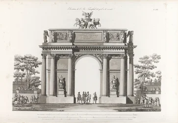 Arco do Triunfo. De: Coleção de fachadas dos principais monumentos construídos em São Petersburgo, 180