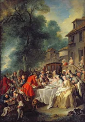 O almoço de caça, 1737