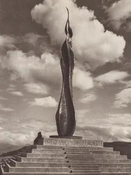 Suíça: Memorial de guerra em Forch, perto de Zurique (foto a p/b)
