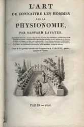 Fisiognomia - Fisiognomonia - Frontispício de "A arte de conhecer os homens através da fisionomia" de Johann Gaspar Lavater (1741-1801) - 1806