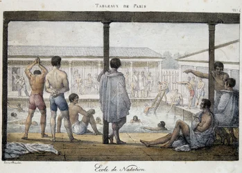 Escola de natação - em "Pinturas de Paris" de Marlet