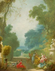 Um jogo de cabra-cega, ca. 1775-1780