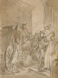 A partida pelo treinador, c.1780-89