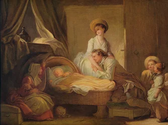A visita ao berçário, c1775