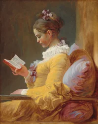 Jovem rapariga a ler, c. 1769