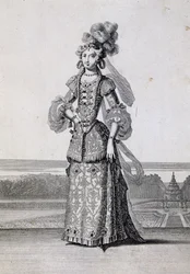 Fantasias de ballet feminino, gravadas por Jean Berain, o Ancião (1637-1711), França