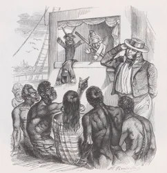 A pessoa negra e os bonecos das Obras completas de Béranger, 1836.