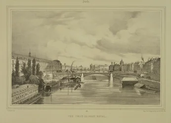 Vista da Pont Royal, publicada por Auguste Bry