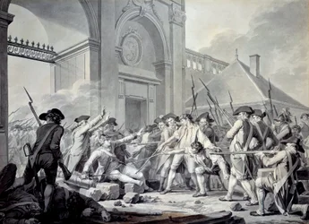 Caso Nancy: A 31 de Agosto de 1790, o Marquês de Bouillé (1739-1800) lançou uma repressão contra os soldados da guarnição de Nancy, em rebelião contra os seus oficiais. A batalha teve lugar em frente ao posto de guarda no Portão de Stainville, durante o qu