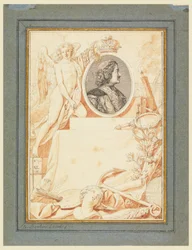 Desenho, Frontispício para uma História de Pedro, o Grande, ca. 1780
